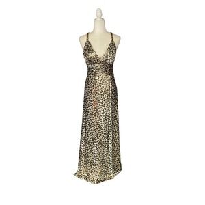 Y2K Privilege Metallic Leopard Maxi Dress – NWT – Size S
